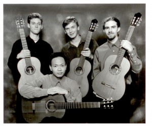 ANU School of Music guitar students (picured a very young Minh Le Hoang & Luke Tierney)