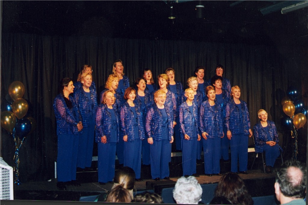 Cooma Harmony Chorus, singing in harmony.