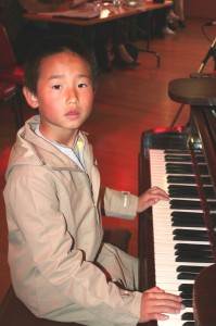 David Huang played piano for the competition