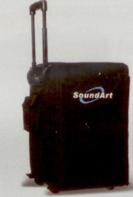 Soundart PWA Compact PA with protective cover & retractable handle & wheels