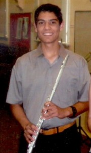 Matthew Ventura enjoys playing flute, piano and composing