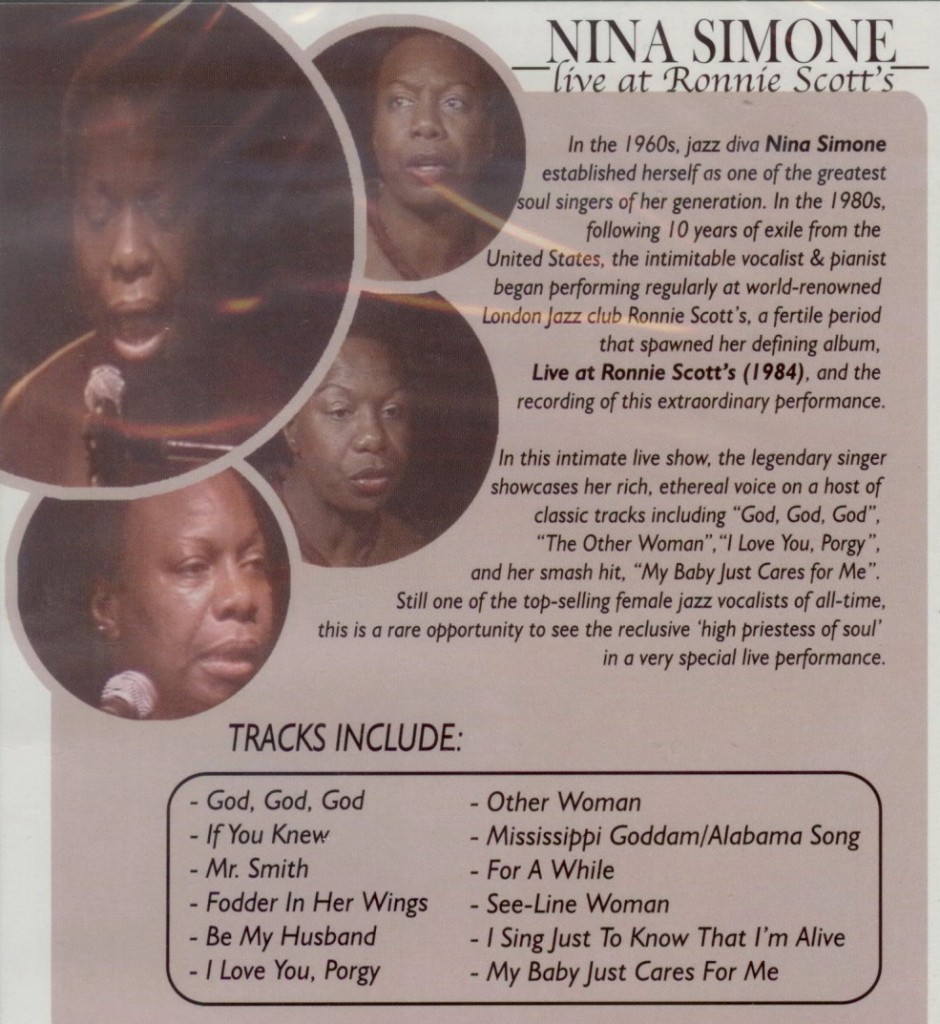 Nina Simone Live at Ronnie Scott’s (back cover) (back cover)