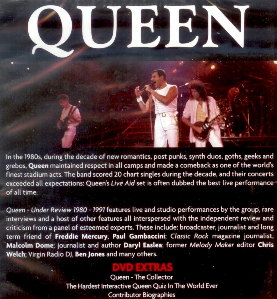Queen Under Review 1981–1991 (back cover) (back cover)