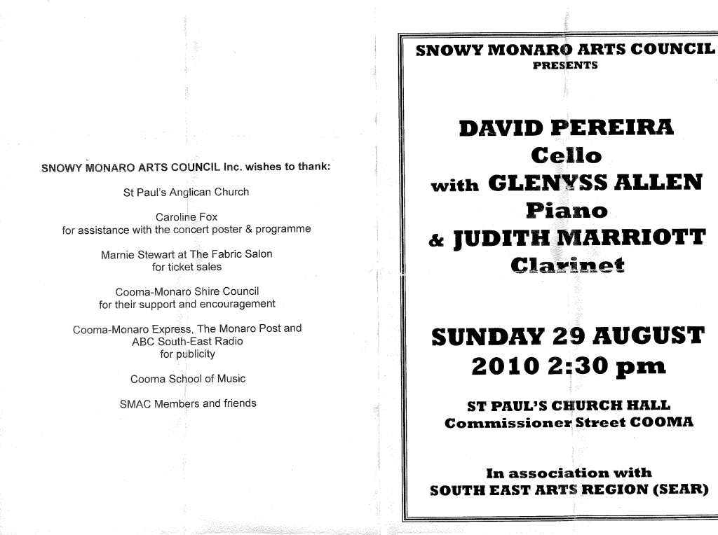 Programme page 1