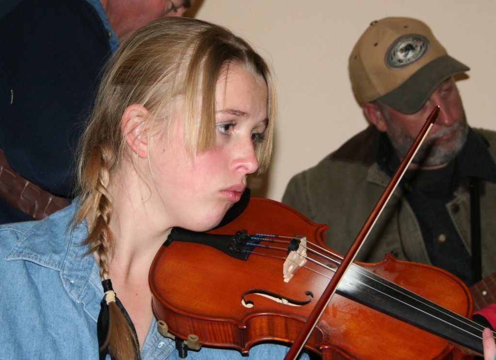 Members of "POA" playing at a bushdance in 2008