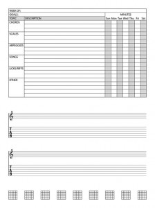 Guitar Practice Planner – $9.95 | coomamusic